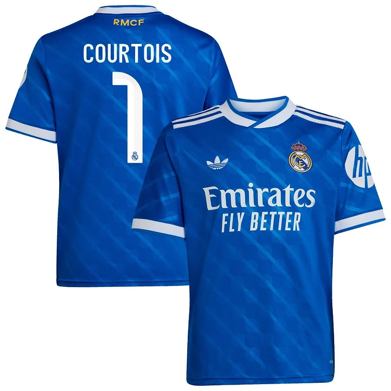 Thibaut Courtois Youth adidas  Blue Real Madrid 2025/26 Third Replica Custom Jersey