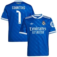 Thibaut Courtois Youth adidas  Blue Real Madrid 2025/26 Third Replica Custom Jersey