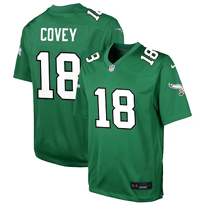 Britain Covey Youth Nike Kelly Green Philadelphia Eagles Alternate Custom Game Jersey