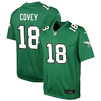 Britain Covey Youth Nike Kelly Green Philadelphia Eagles Alternate Custom Game Jersey