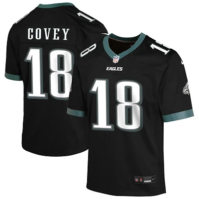 Britain Covey Youth Nike Black Philadelphia Eagles Alternate Custom Game Jersey