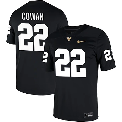 Bryce Cowan Men's Nike Black Vanderbilt Commodores NIL Pick-A-Player Game Jersey