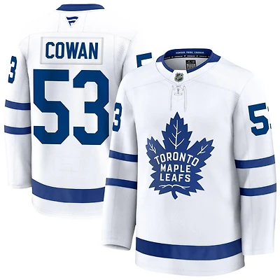Easton Cowan Men's Fanatics White Toronto Maple Leafs Away Premium Custom Jersey