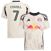 Cade Cowell Youth adidas  Tan New York Red Bulls 2025 Stone Kit Replica Custom Jersey