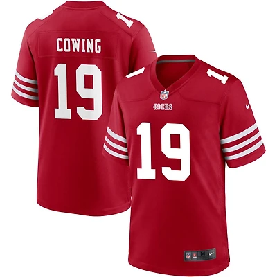 Jacob Cowing Men's Nike Scarlet San Francisco 49ers Custom Jersey