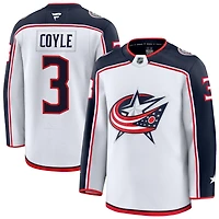 Charlie Coyle Men's Fanatics White Columbus Blue Jackets Away Premium Custom Jersey