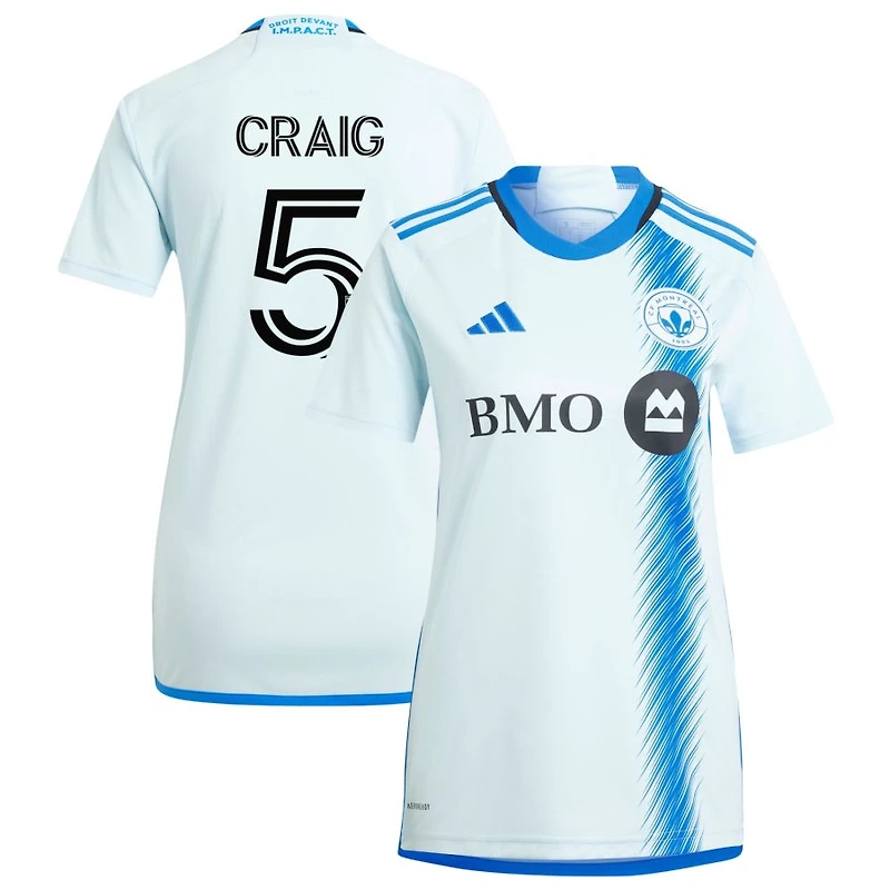 Brandan Craig Women's adidas  Light Blue CF Montreal 2024 La Main Replica Custom Jersey