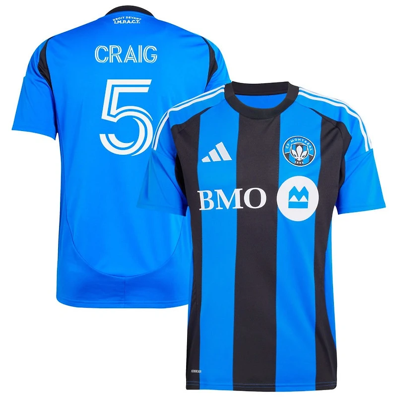 Brandan Craig Men's adidas Blue CF Montreal 2025 Montréal Original Replica Custom Jersey