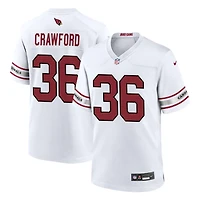 Kitan Crawford Men's Nike White Arizona Cardinals Custom Game Jersey