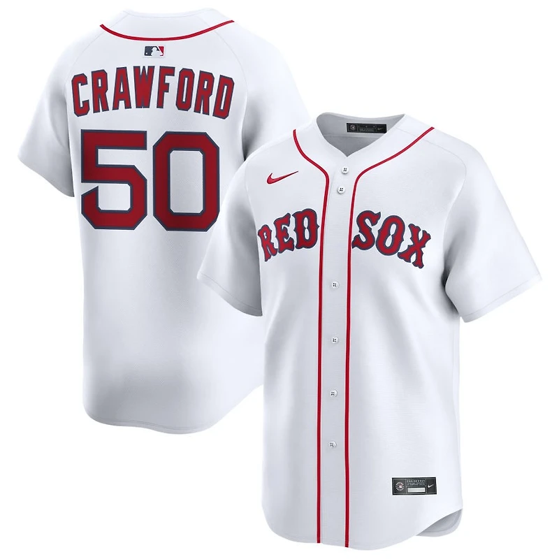 Kutter Crawford Men's Nike White Boston Red Sox Home Limited Custom Jersey