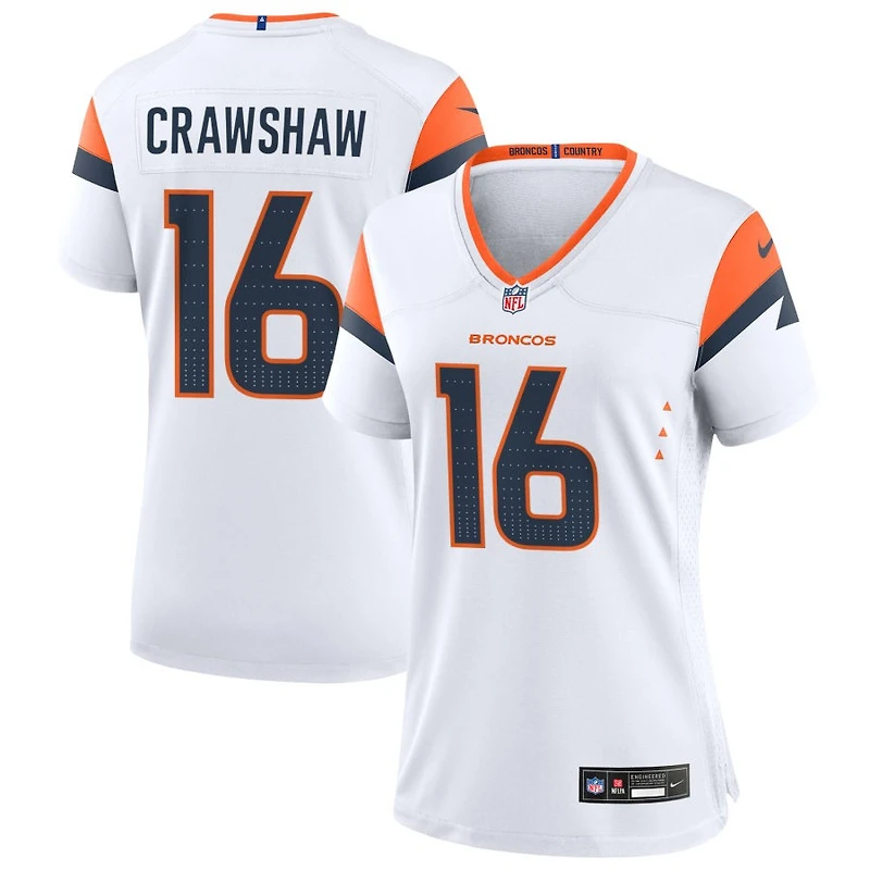 Jeremy Crawshaw Women's Nike White Denver Broncos Mile High Collection Custom Game Jersey