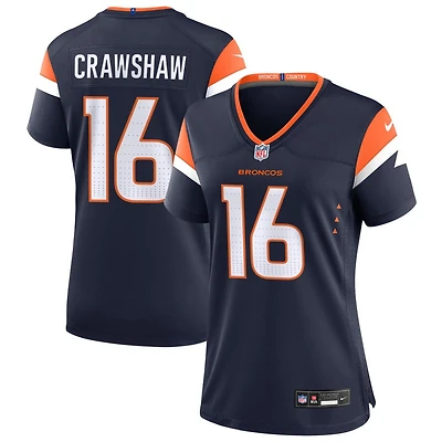 Jeremy Crawshaw Women's Nike  Navy Denver Broncos Alternate Mile High Collection Custom Game Jersey