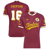 Maxime Crepeau Men's adidas  Red Portland Timbers 2024 Archive Custom Authentic Jersey