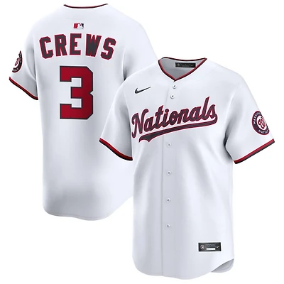 Dylan Crews Men's Nike White Washington Nationals Home Limited Custom Jersey