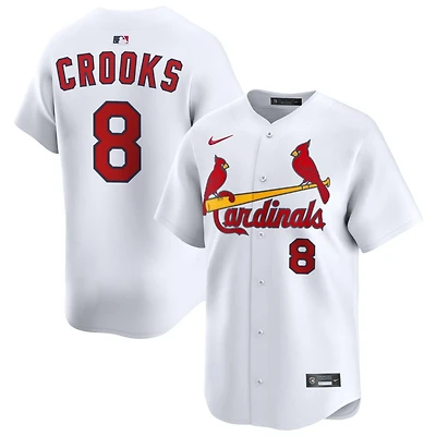 Jimmy Crooks Men's Nike White St. Louis Cardinals Home Limited Custom Jersey