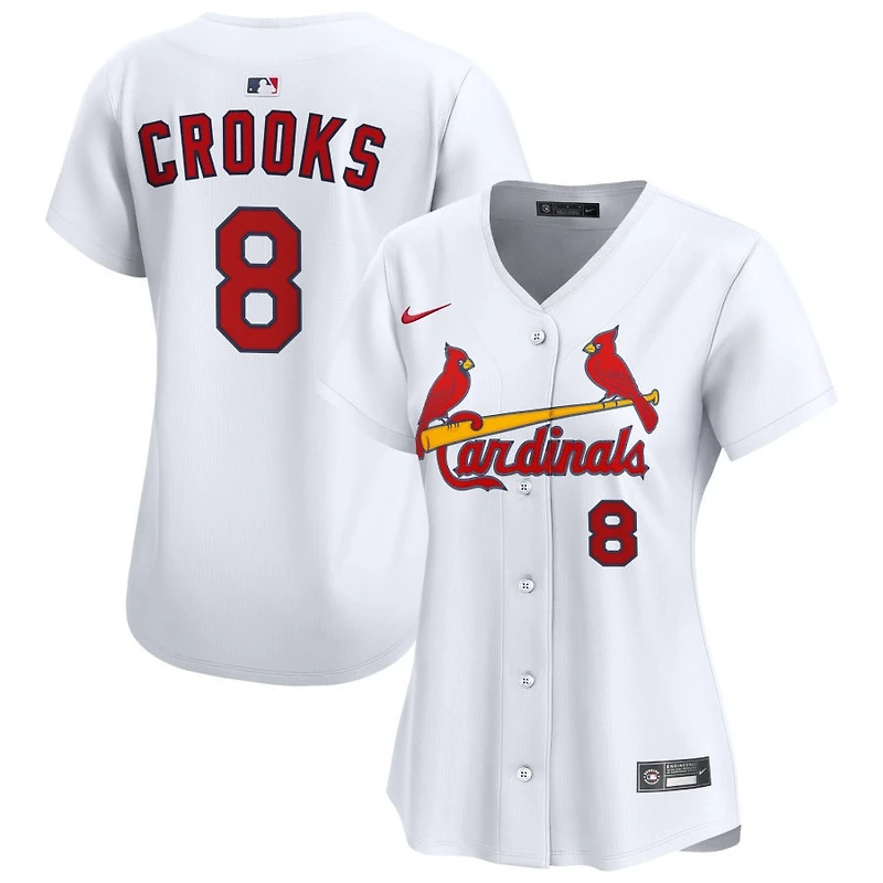 Jimmy Crooks Women's Nike White St. Louis Cardinals Home Limited Custom Jersey