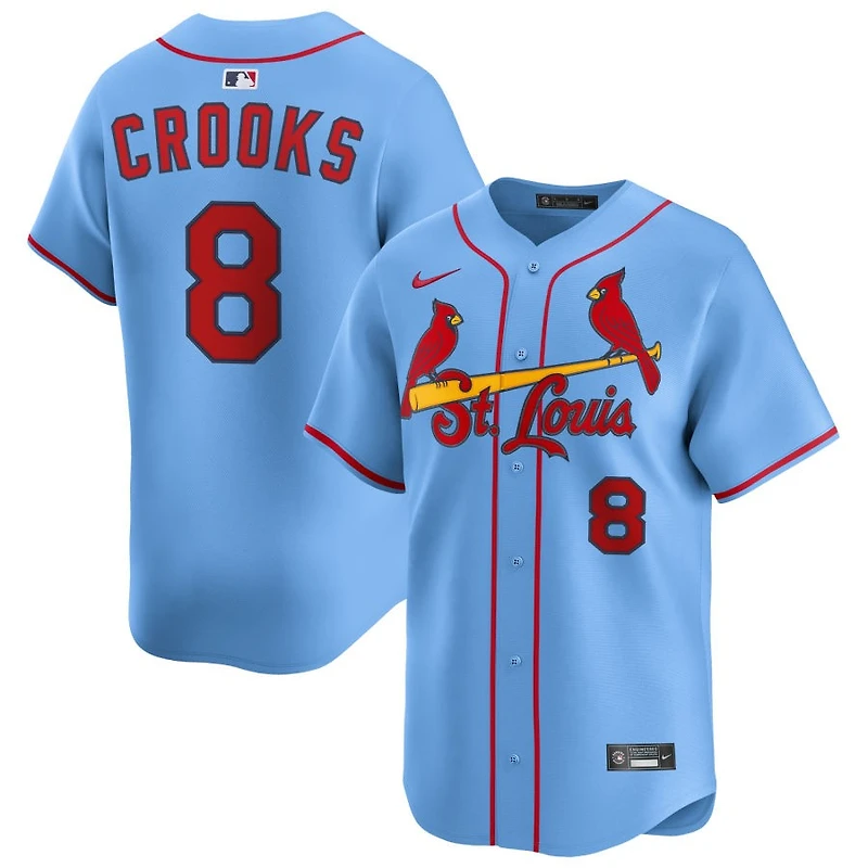Jimmy Crooks Men's Nike Light Blue St. Louis Cardinals Alternate Limited Custom Jersey