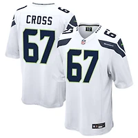 Charles Cross Men's Nike  White Seattle Seahawks Custom Game Jersey
