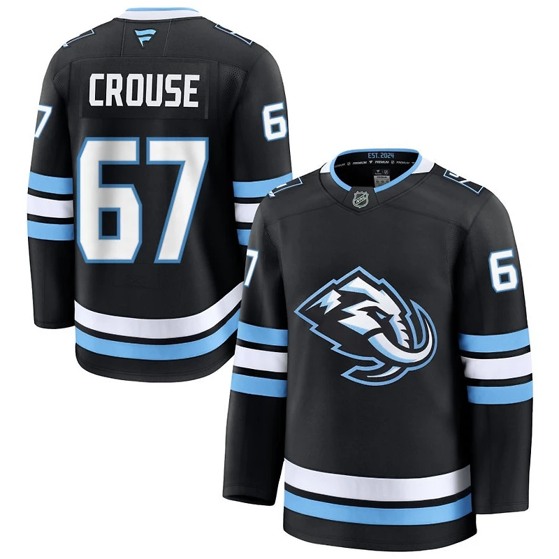 Lawson Crouse Men's Fanatics Black Utah Mammoth Home Premium Custom Jersey