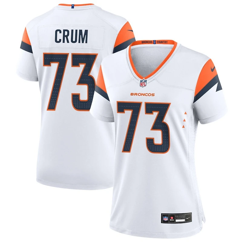 Frank Crum Women's Nike White Denver Broncos Mile High Collection Custom Game Jersey