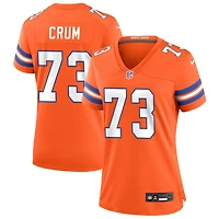 Frank Crum Women's Nike Orange Denver Broncos Mile High Collection 1977 Throwback Custom Game Jersey
