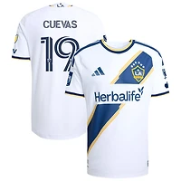 Mauricio Cuevas Men's adidas White LA Galaxy 2026 The VeloCITY Kit On-Field Authentic Patch Custom Jersey