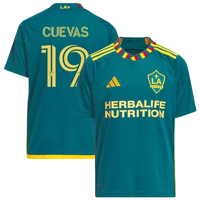 Mauricio Cuevas Youth adidas Green LA Galaxy 2023 LA Kit Replica Custom Jersey