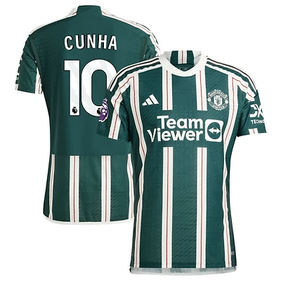 Matheus Cunha Men's adidas  Green Manchester United 2023/24 Away Authentic Custom Jersey