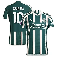 Matheus Cunha Men's adidas  Green Manchester United 2023/24 Away Authentic Custom Jersey