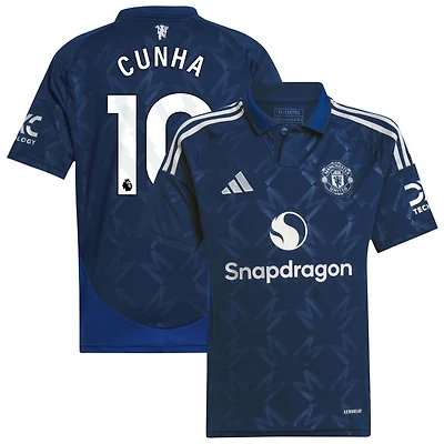 Matheus Cunha Youth adidas  Navy Manchester United 2024/25 Replica Custom Jersey
