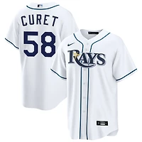 Yoniel Curet Men's Nike  White Tampa Bay Rays Home Custom Replica Jersey