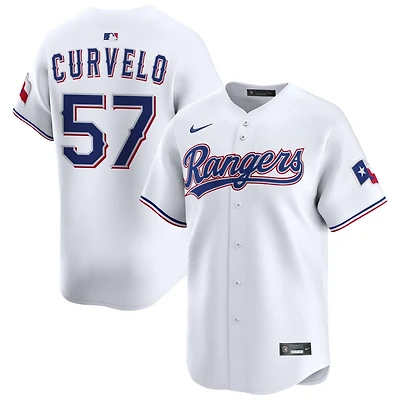 Luis Curvelo Men's Nike White Texas Rangers Home Limited Custom Jersey