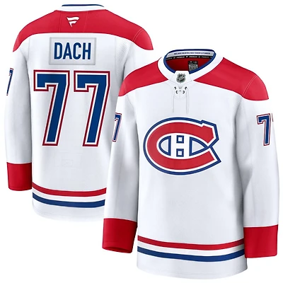 Kirby Dach Men's Fanatics White Montreal Canadiens Away Premium Custom Jersey