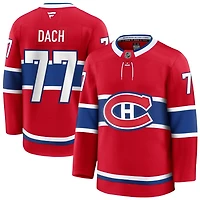 Kirby Dach Men's Fanatics Red Montreal Canadiens Home Premium Custom Jersey