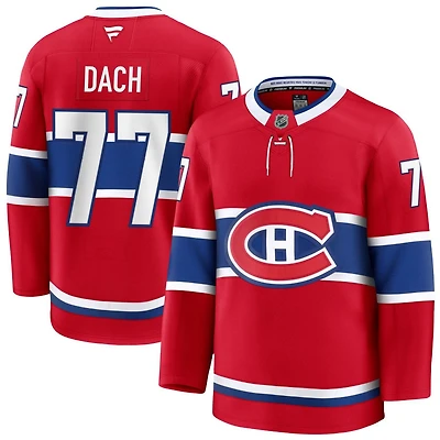 Kirby Dach Men's Fanatics Red Montreal Canadiens Home Premium Custom Jersey