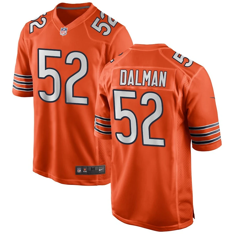Drew Dalman Men's Nike Orange Chicago Bears Alternate Custom Game Jersey
