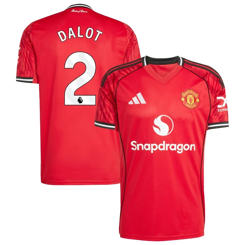 Diogo Dalot Men's adidas Red Manchester United Home 2025/26 Custom Replica Jersey