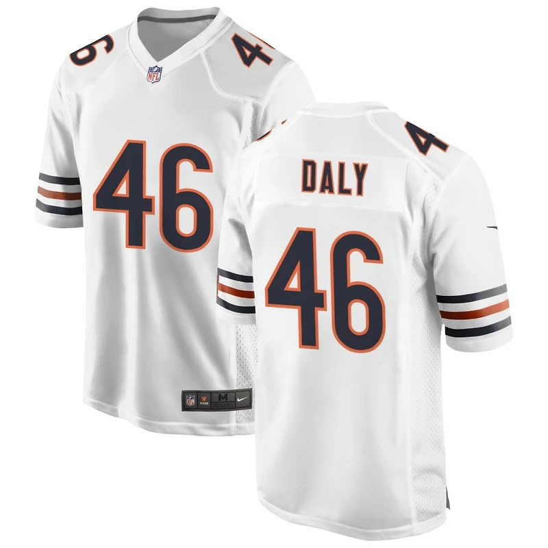 Scott Daly Men's Nike White Chicago Bears Custom Game Jersey