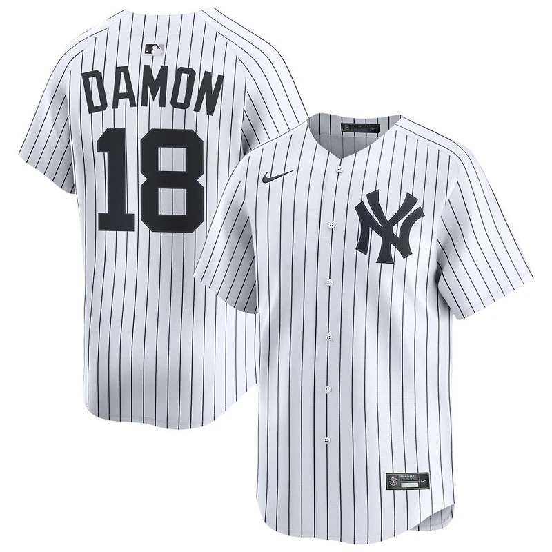 Johnny Damon Men's Nike White New York Yankees Home Limited Pick-A-Player Retired Roster Jersey