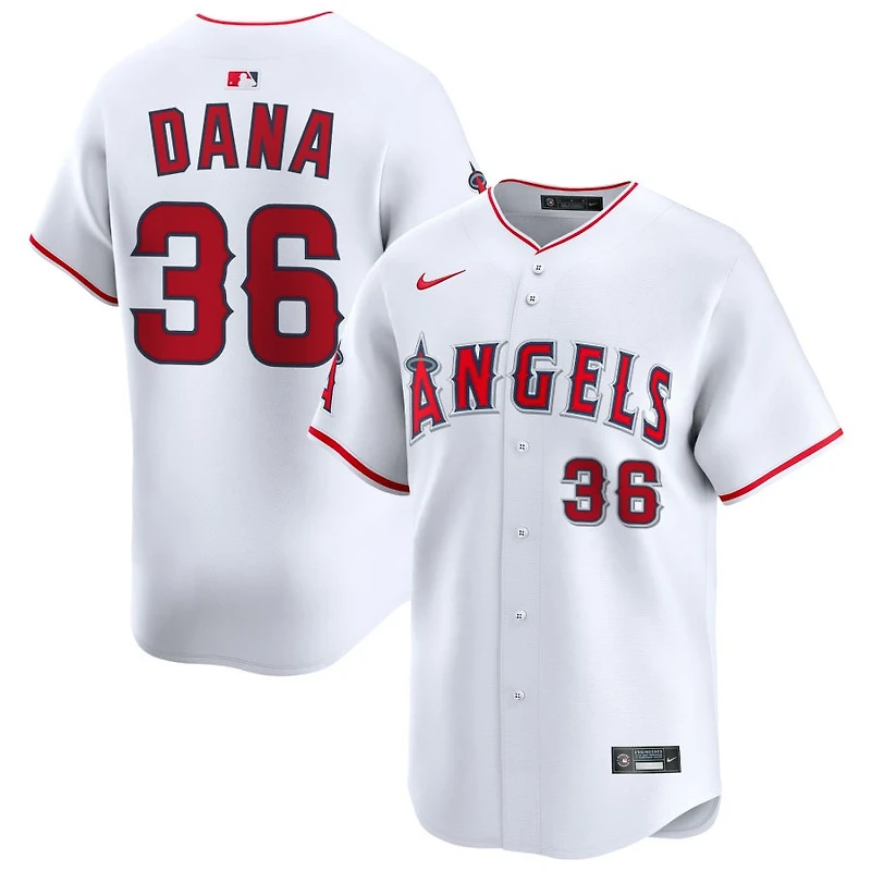 Caden Dana Men's Nike White Los Angeles Angels Home Limited Custom Jersey