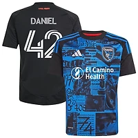 Daniel De Sousa Daniel Youth adidas  Black San Jose Earthquakes 2025 Headliner Replica Custom Jersey