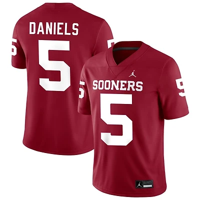 Kendal Daniels Men's Jordan Brand Crimson Oklahoma Sooners NIL Pick-A-Player Football Replica Jersey