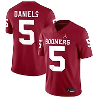 Kendal Daniels Men's Jordan Brand Crimson Oklahoma Sooners NIL Pick-A-Player Football Replica Jersey