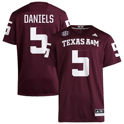 Amari Daniels Men's adidas  Maroon Texas A&M Aggies NIL Pick-A-Player Home Premier Football Jersey
