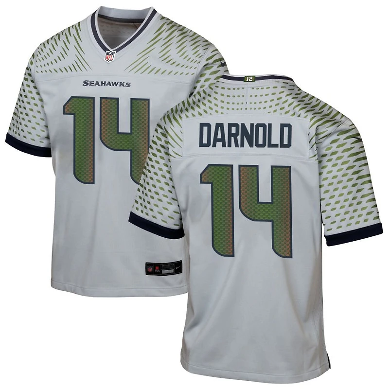 Sam Darnold Youth Nike  Gray Seattle Seahawks Rivalries Collection Custom Game Jersey