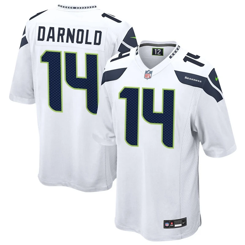 Sam Darnold Men's Nike White Seattle Seahawks Custom Game Jersey