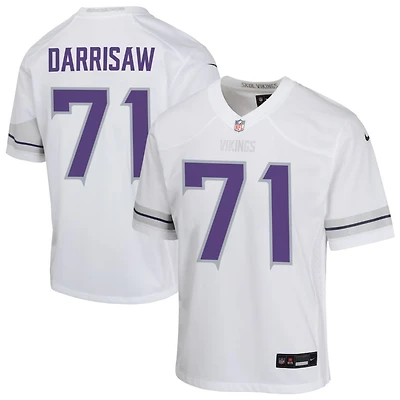 Christian Darrisaw Youth Nike White Minnesota Vikings Alternate Custom Game Jersey