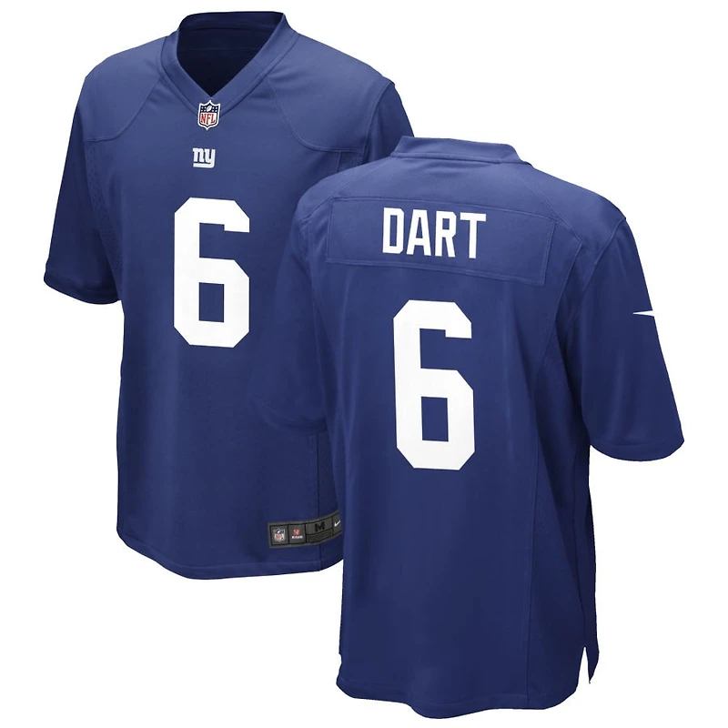 Jaxson Dart Men's Nike Royal New York Giants Custom Game Jersey