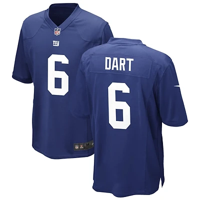 Jaxson Dart Men's Nike Royal New York Giants Custom Game Jersey