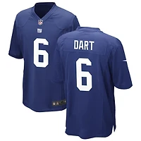 Jaxson Dart Men's Nike Royal New York Giants Custom Game Jersey